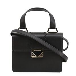 Schwarze Damen-Leder Across-Body Handtasche Emporio Armani