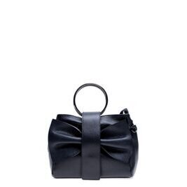 Schwarze Damen Handtasche aus Leder Renata M
