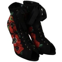 Dolce & Gabbana- Red-Roses Ankle Booties