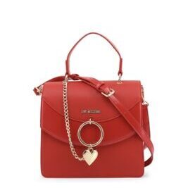 Rote Damen Handtasche Love Moschino mit,sichtbarem Logo